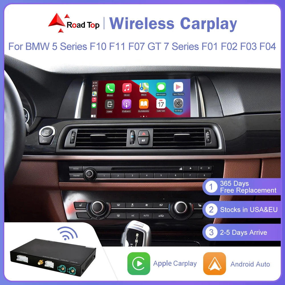 Wireless CarPlay For BMW 5 Series F10 F11 F07 GT 7 Series F01 F02 F03 F04 CIC NBT EVO Andr | AUTOKITSHOP