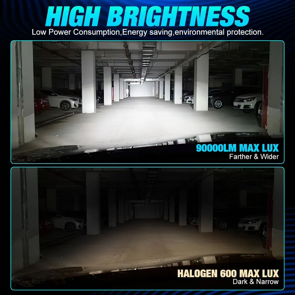 30000LM H7 LED Headlight Bulb Wireless 220W 6500K CSP for Car Headlamp White Auto Diode La