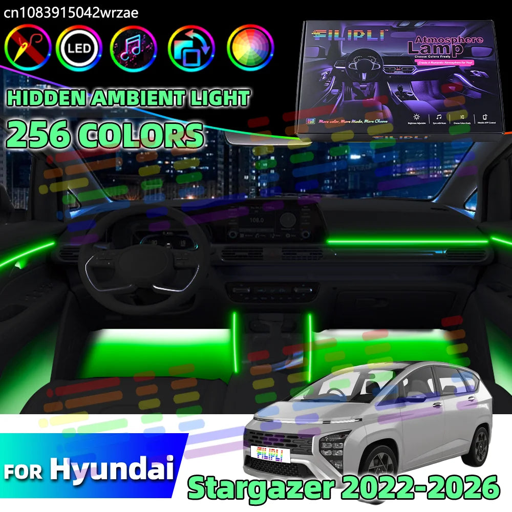 64 RGB - Ambient Light - for Hyundai 2022-2026 - App Control - Car Interior Lighting | AUTOKITSHOP