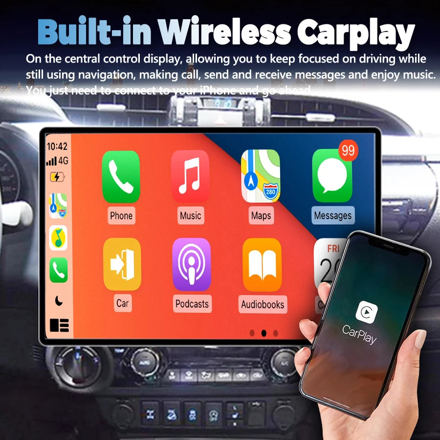Android Screen 13.3" For Toyota Hilux 2016 2020 Autoradio Stereo Car Radio Multimedia Play | AUTOKITSHOP