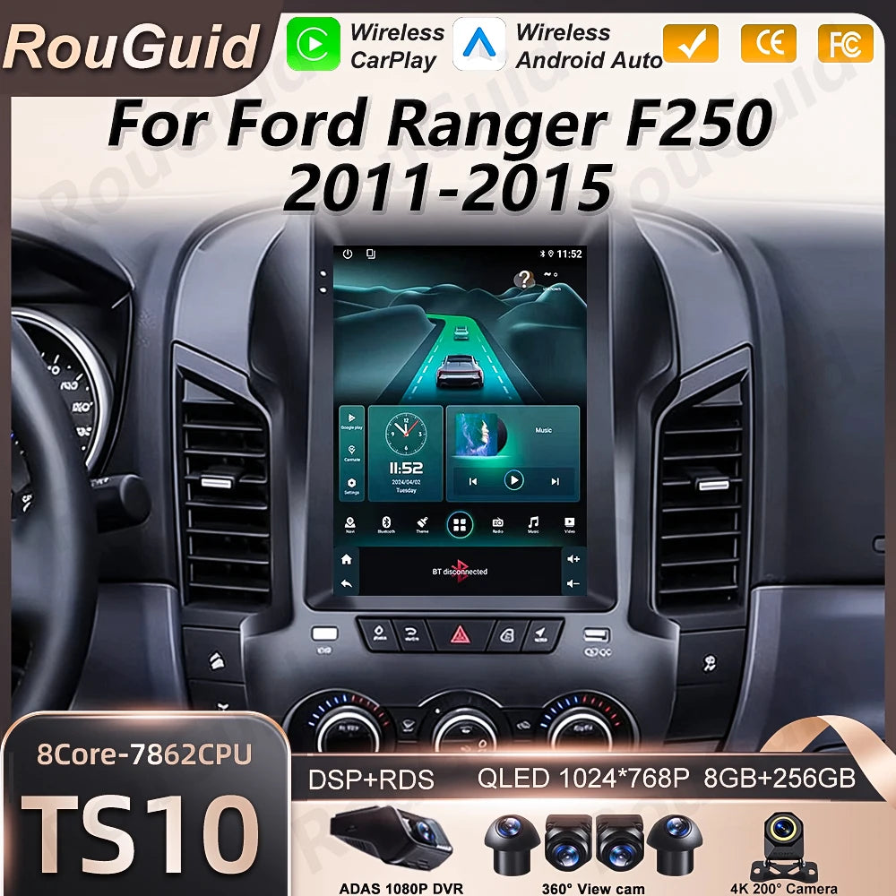 9.7'' Android 16 Auto Car Radio For Ford Ranger F250 2011 2012 2013 2014 2015 Carplay Mult | AUTOKITSHOP