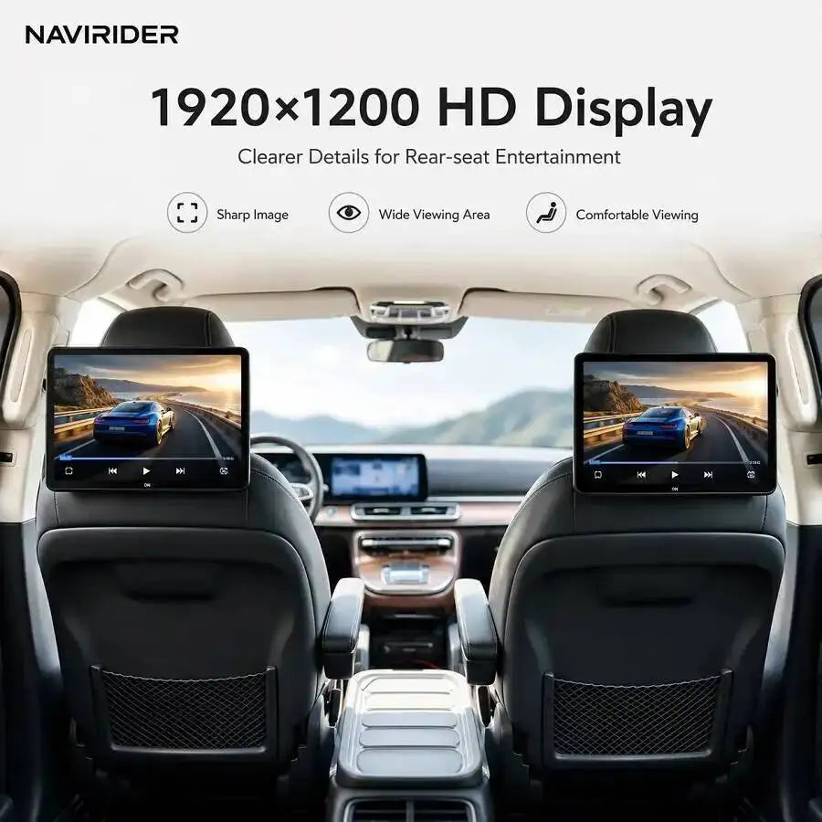 N 14" Android Headrest Monitor Car TV For Mercedes Benz ML GLE GLS G Class S E Class W164  | AUTOKITSHOP