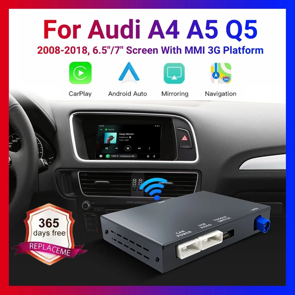 ANYFAR Wireless CarPlay For Audi A4 A5 Q5 2008-2018 Android Auto Mirror Link AirPlay Rever | AUTOKITSHOP