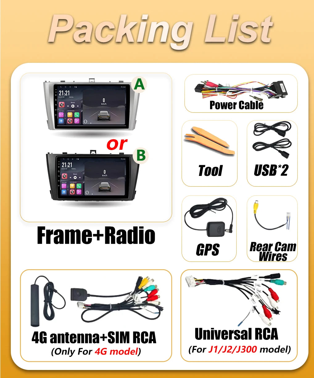 Android 16 Car Radio For Toyota Avensis T27 2009 - 2015 Multimedia Player Autoradio BT Car | AUTOKITSHOP