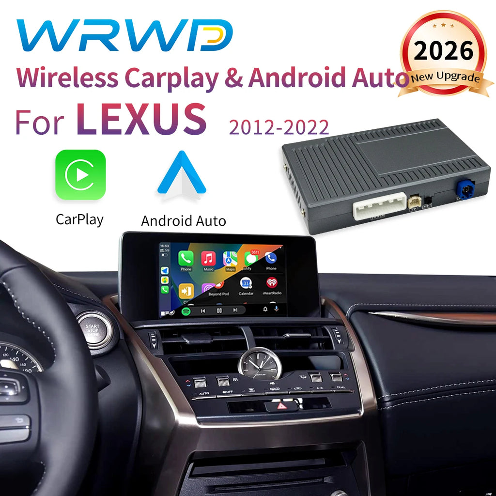 Wireless CarPlay Android Auto for Lexus NX-300 RX IS ES GS RC CT LS LX-570 2014-2019 with
