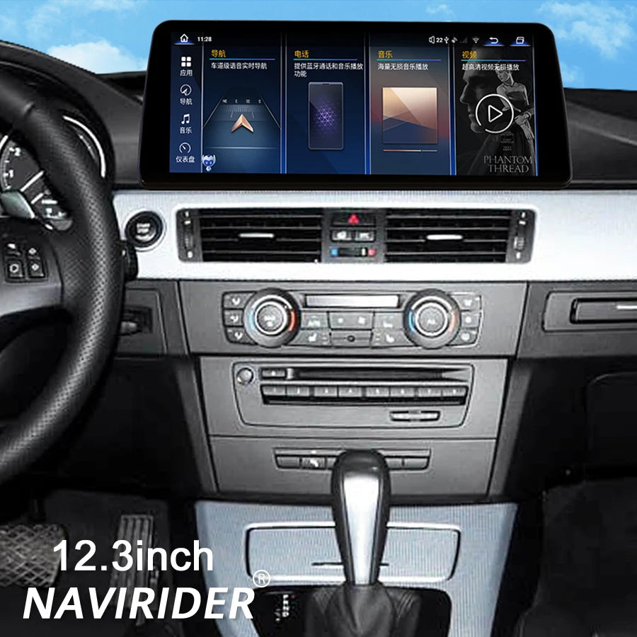 12.3inch DSP AHD Screen For BMW 3 Series E92 2006-2015 Wireless BT Carplay Android 14 DVR