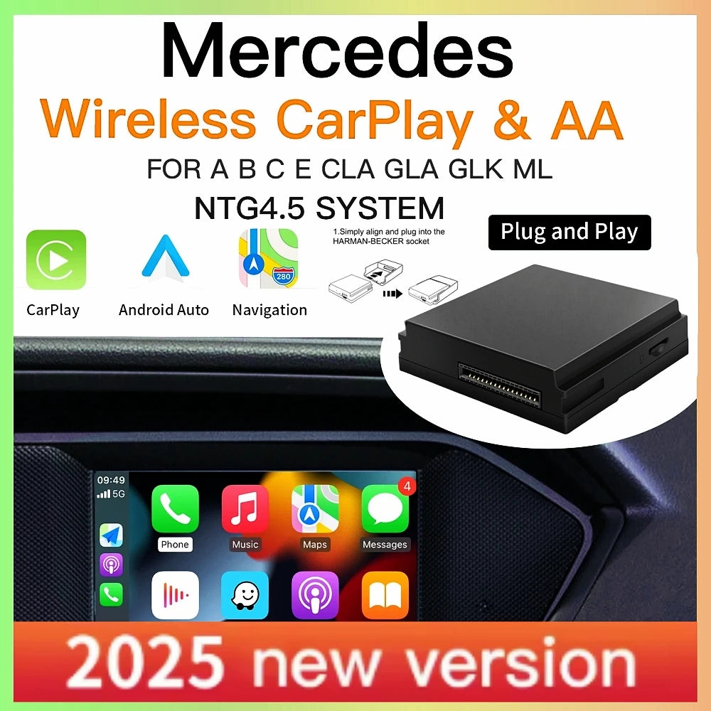 Wireless Carplay Suitable For Mercedes Benz A B C E CLA GLA GLK ML Sprinter NTG4.5 Becker  | AUTOKITSHOP