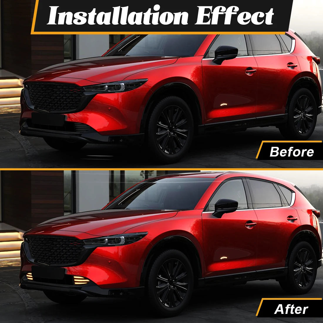 LED DRL For 2022 2023 Mazda CX5 CX-5 Daytime Running Lights Fog Dynamic Turn Signal Lamps  | AUTOKITSHOP