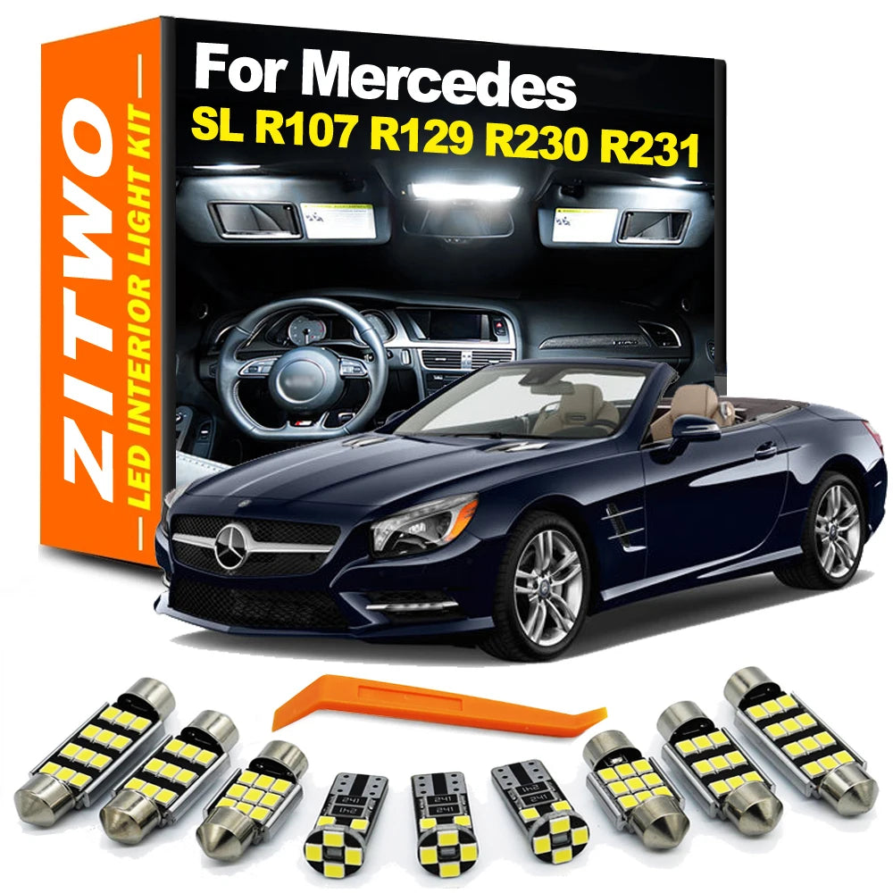 ZITWO Car LED Bulb Interior Trunk Map Door Light Kit For Mercedes Benz SL Class R107 C107 R129 R230 R231 1972-2020 Accessories