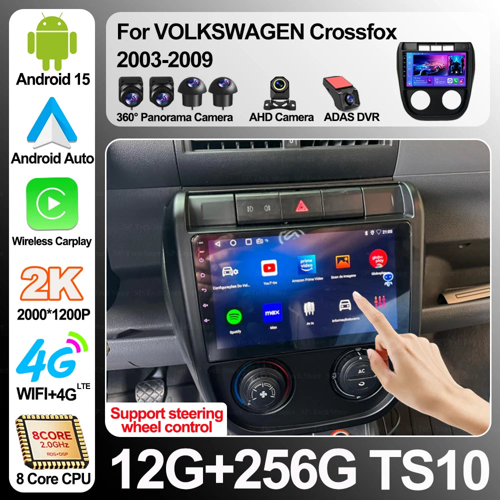 Android 16 For Volkswagen Crossfox 2003-2009 Stereo Car Radio Multimedia Video Player 5g G | AUTOKITSHOP