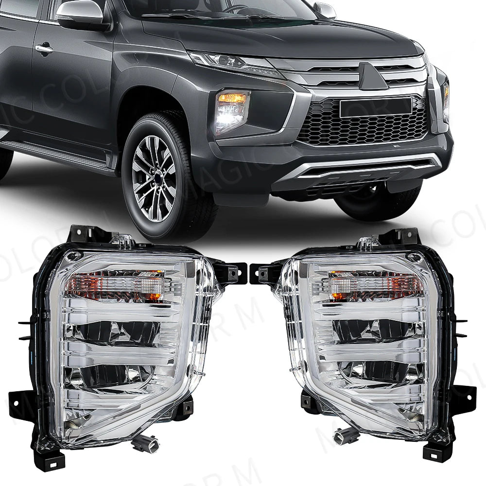 For Mitsubishi Pajero Sport Montero 2020 2021 2022 2023 LED DRL Daytime Running Lights Whi | AUTOKITSHOP