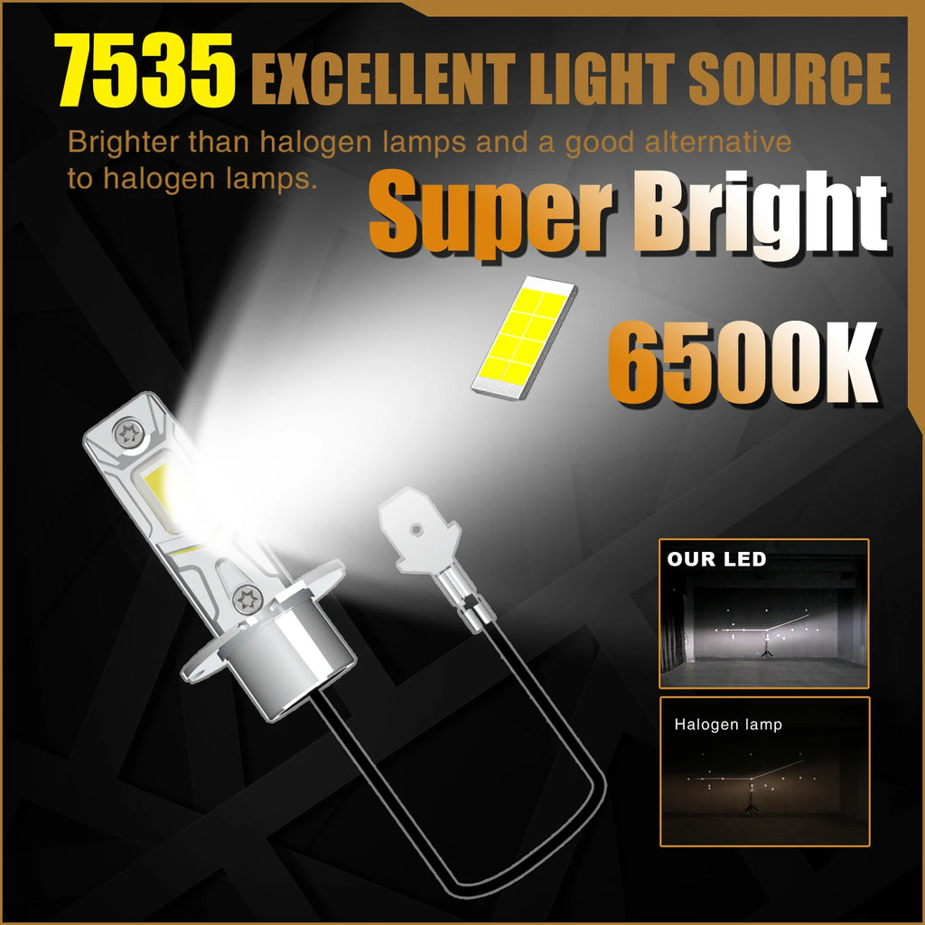 H3 Led Fog Light Canbus Bulb Car Headlight High Power Auto Diode Moto Driving Running Lamp