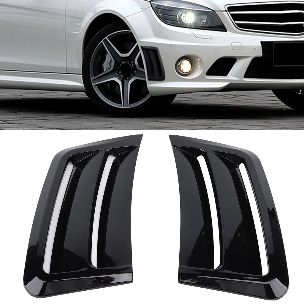 Car Front Bumper Side Vent Trim Glossy Black Sporty Look Enhanced Aerodynamics f for S204 W204 C63 - Automotive LED Ligh