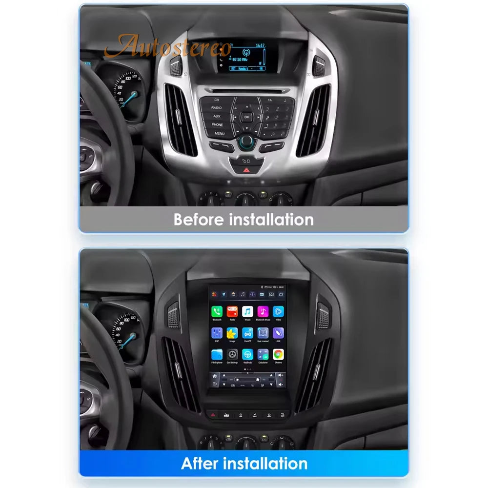 For Transit Tourneo Connect 2013-2018 Android Tesla Style Vertical Screen Car Multimedia P