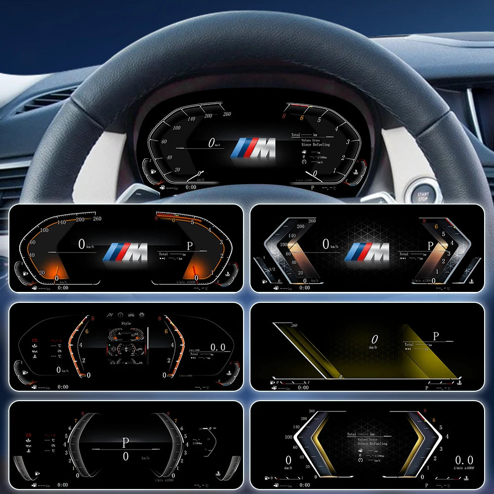 10" LCD Digital Instrument Panel for BMW 1 Series X1 E84 2006-2013 - Dashboard Odometer Speedometer Virtual Cluster CarP
