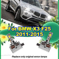 LED CANBUS Headlight Bulbs Replace Xenon Lights 6000K Lamps For BMW X3 F25 2011 2012 2013