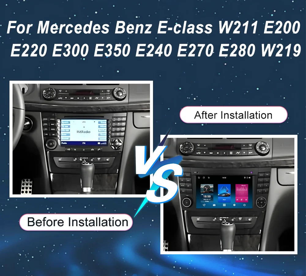 7 Inch Android For Mercedes Benz E-class W211 E200 E220 E300 E350 E240 E270 E280 W219 2IDN