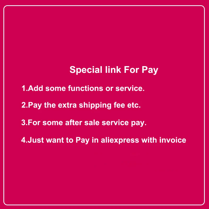 Special Link for Our Customers to pay the extra fee