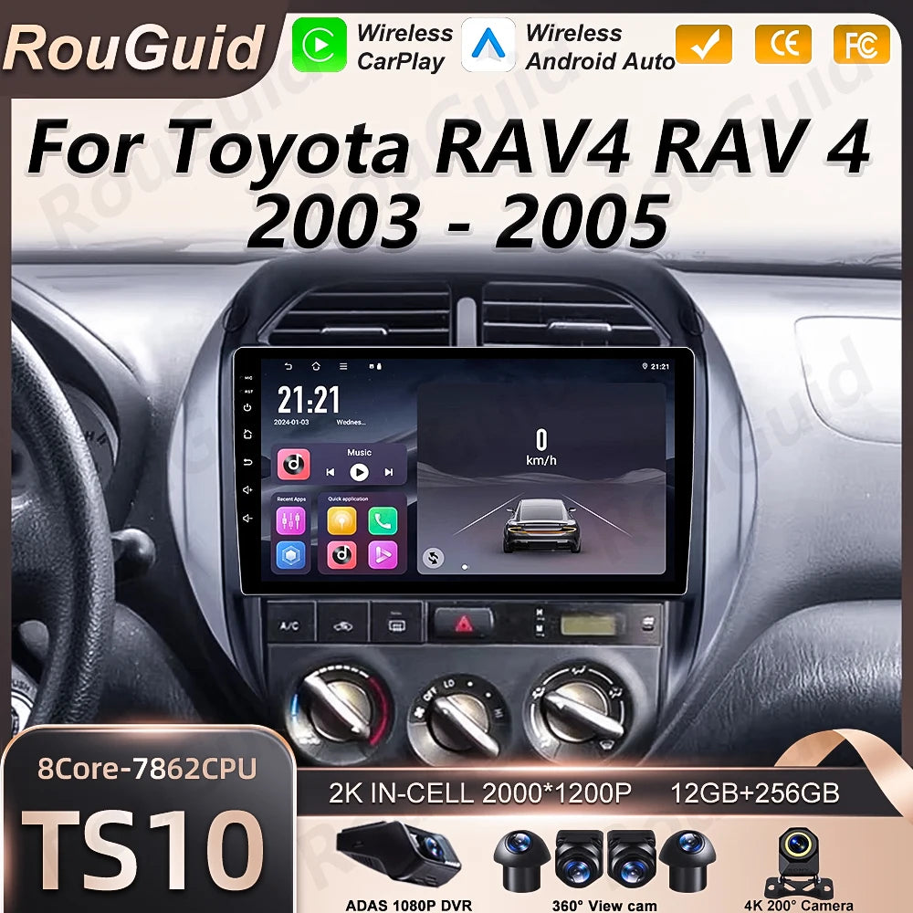 Android 16 Car Radio Carplay For Toyota RAV4 RAV 4 2003 2004 2005 Car Intelligent Systems  | AUTOKITSHOP