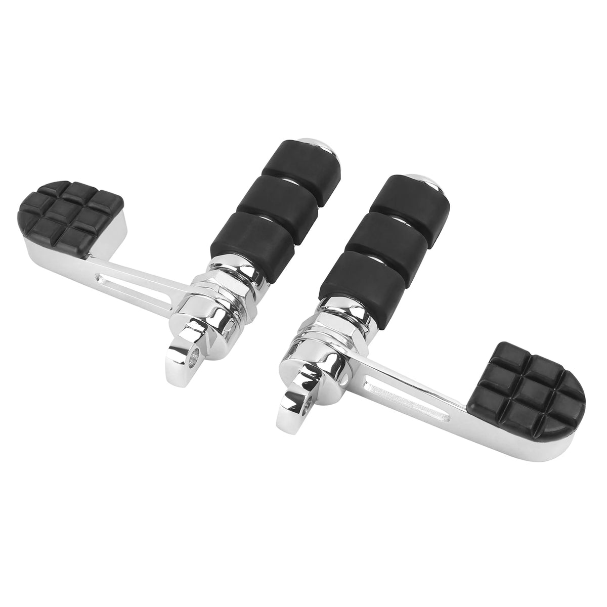 Chrome Motorcycle Stirrup Heel Foot Rest Pegs Fit For Harley Sportster XL883 XL1200 Softail Dyna - Automotive LED Light