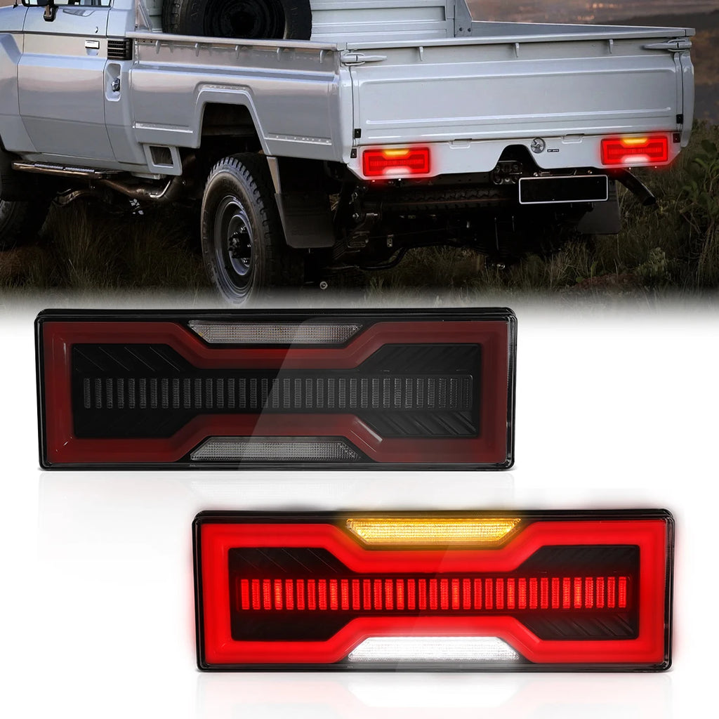 For Toyota Land Cruiser 70 Series FJ75 LC79 LED Tail Lights Driving Reverse Brake Dynamic  | AUTOKITSHOP
