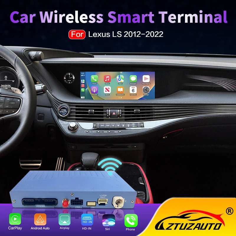 Wireless New CarPlay Kit for Lexus LS 2012-2022, with Android Auto Interface AirPlay Mirro