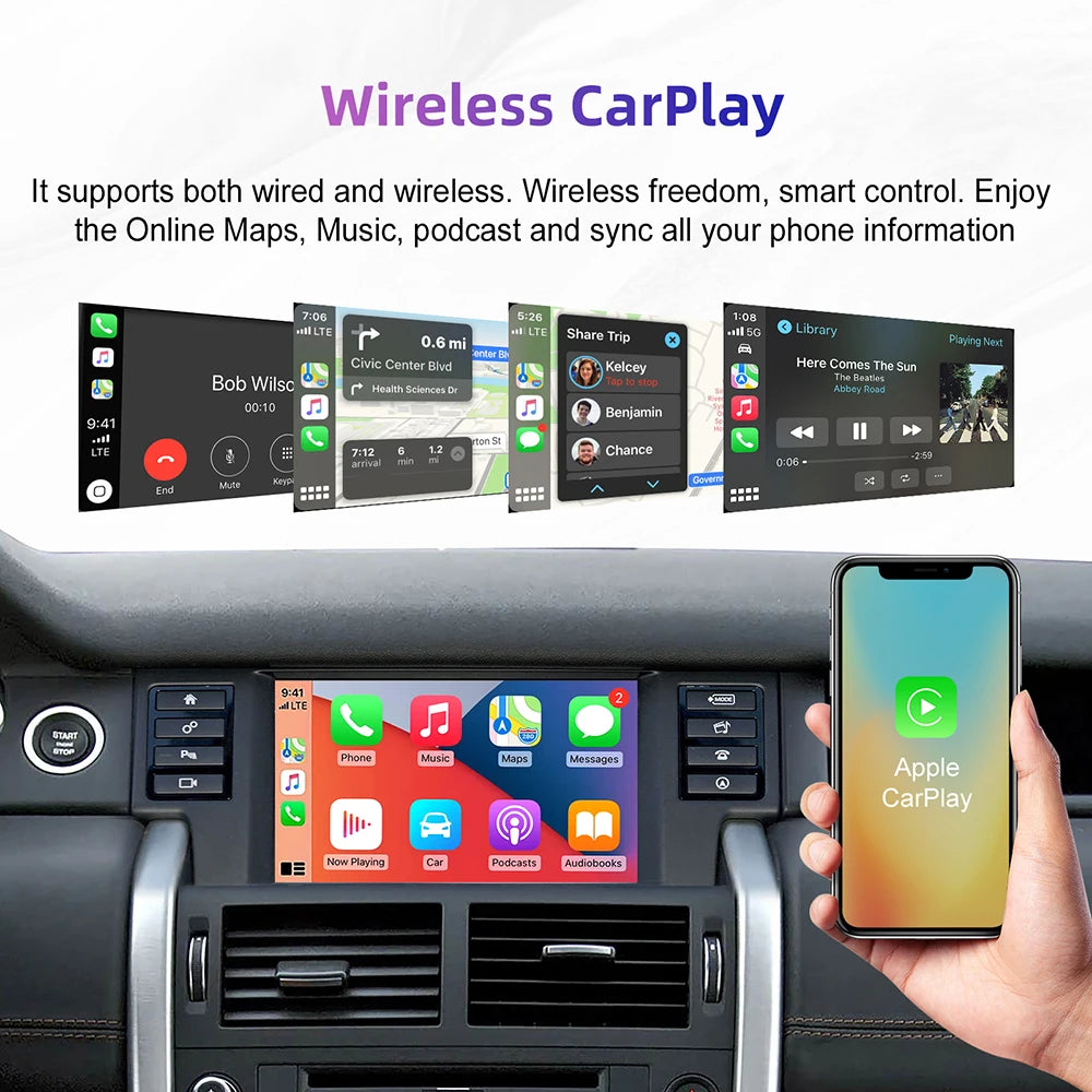 Wireless CarPlay Android Auto retrofit kit decoder box CarPlay Interface for Lander Rover  | AUTOKITSHOP
