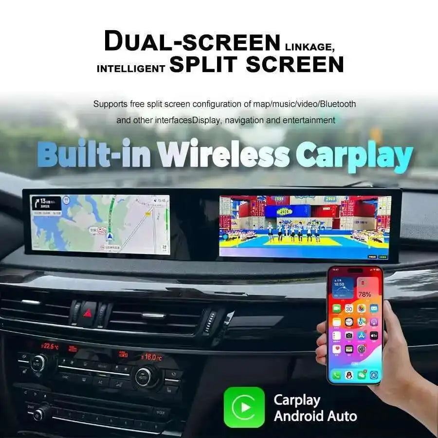 21" Curved Screen Car Radio For BMW X5 X6 E70 E71 CIC CCC 07-13 F15 F16 NBT 14-17 EVO 2018 | AUTOKITSHOP
