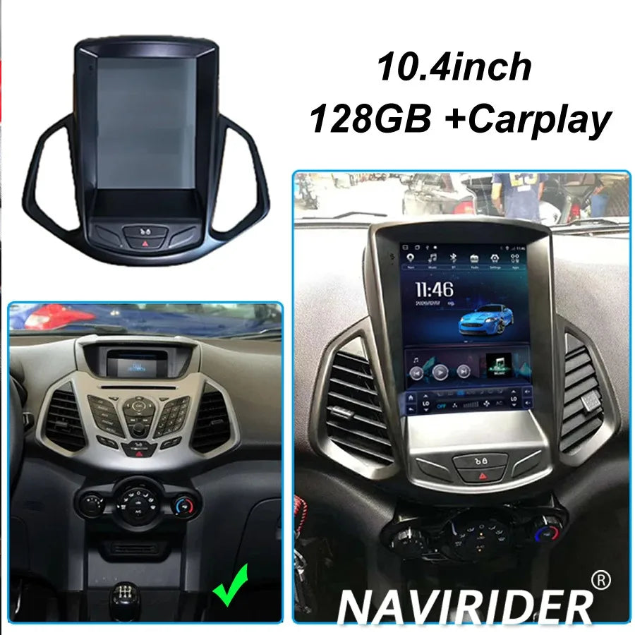 Car Radio For Ford EcoSport 2013-2018 Yibo 10.4inch Screen Android 15 Multimedia Video Pla | AUTOKITSHOP