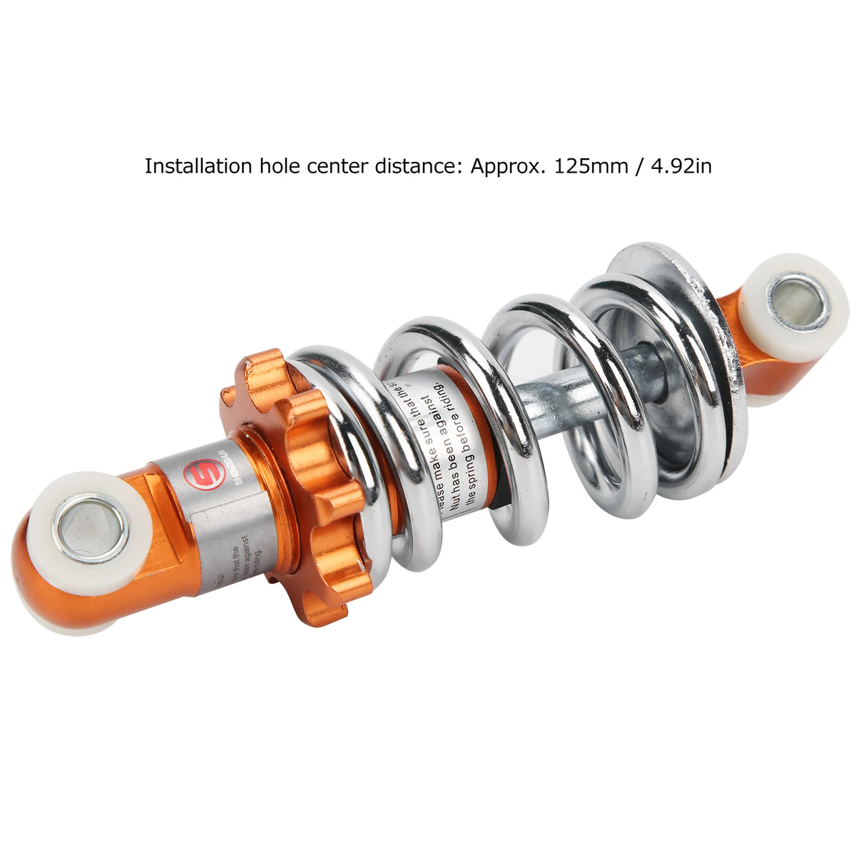 1pc Rear Shock Absorbers 400lb Motorcycle 125mm Adjustable Suspension Shocks Spring - Automotive LED Light