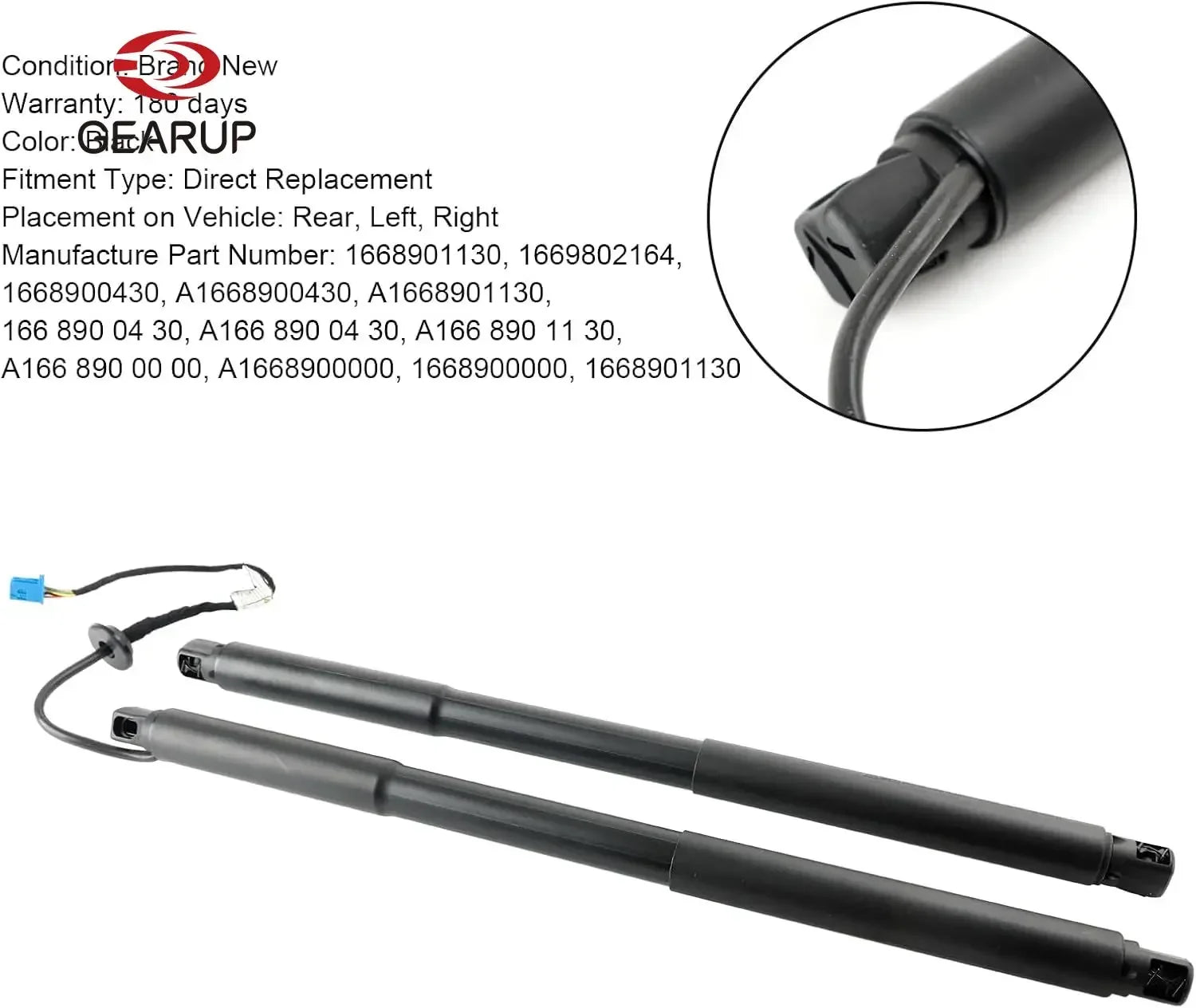 Tailgate Support Rod Power Hatch Lift Support For Mercedes-Benz W166 ML GLE-Class ML350 ML | AUTOKITSHOP