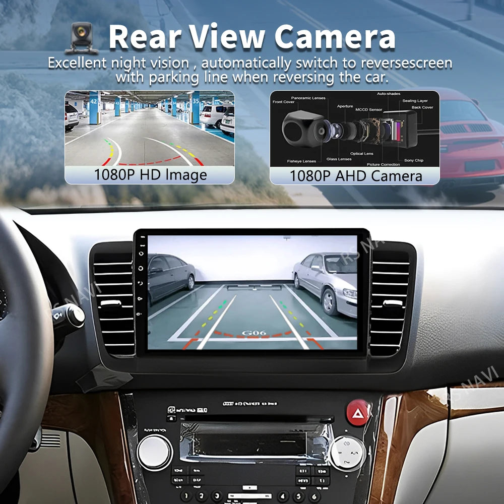 Android 16 For Subaru Legacy 4 Outback 3 2003 - 2009 RHD 2K QLED Stereo Car Radio Multimed