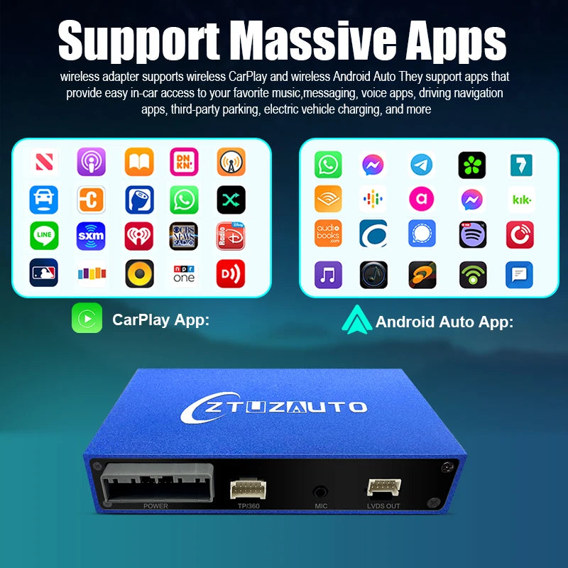 Newest Wireless Carplay Android Auto Module TV For Honda Accord/Crosstour/Spirior/Pilot Sm