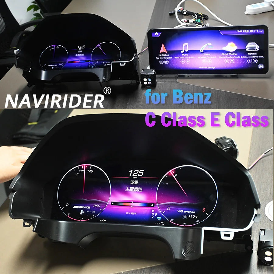 LCD Car Digital Cluster Instrument CockPit Upgrade Smart Cluster 12.3 Inch For Mercedes Be