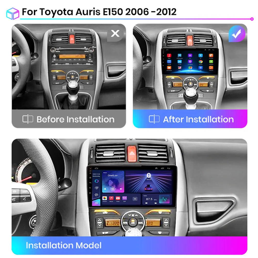 For Toyota Auris 1 E150 2006 2007 - 2012 Car Radio Multimedia Video Player Navigation GPS
