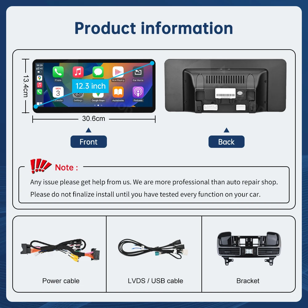 CN 12.3'' Multimedia Display For BenzML W166 GL X166 GLE GLS 2012-2018 Touch Screen Wirele | AUTOKITSHOP