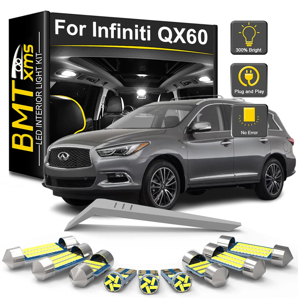 14-Piece LED Interior Light Kit for Infiniti QX60 - Canbus Error-Free Bulbs | AUTOKITSHOP