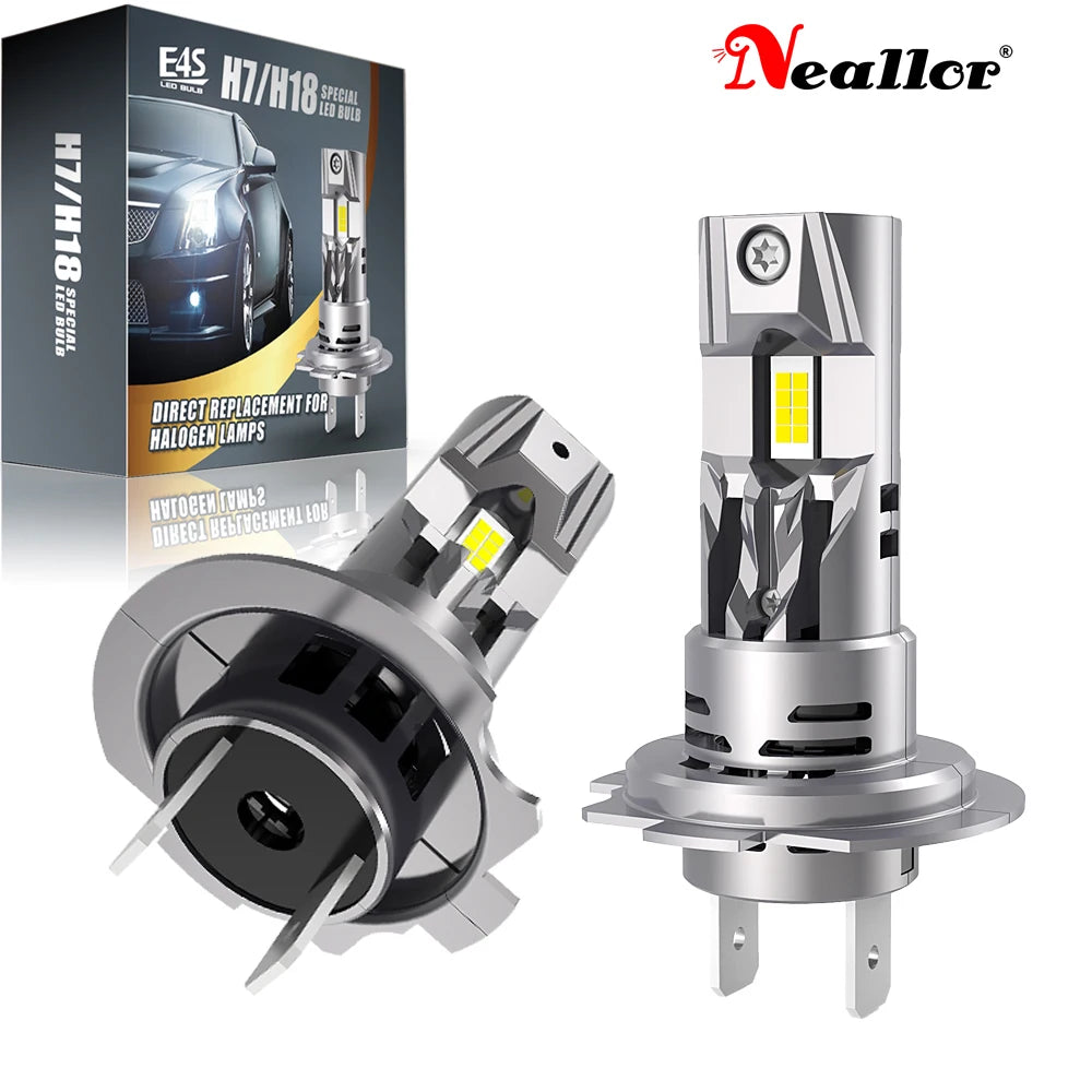 2x H7 Led Canbus No Error Headlights White Lights Diode Bulb 12v Car Driving Running Lamp