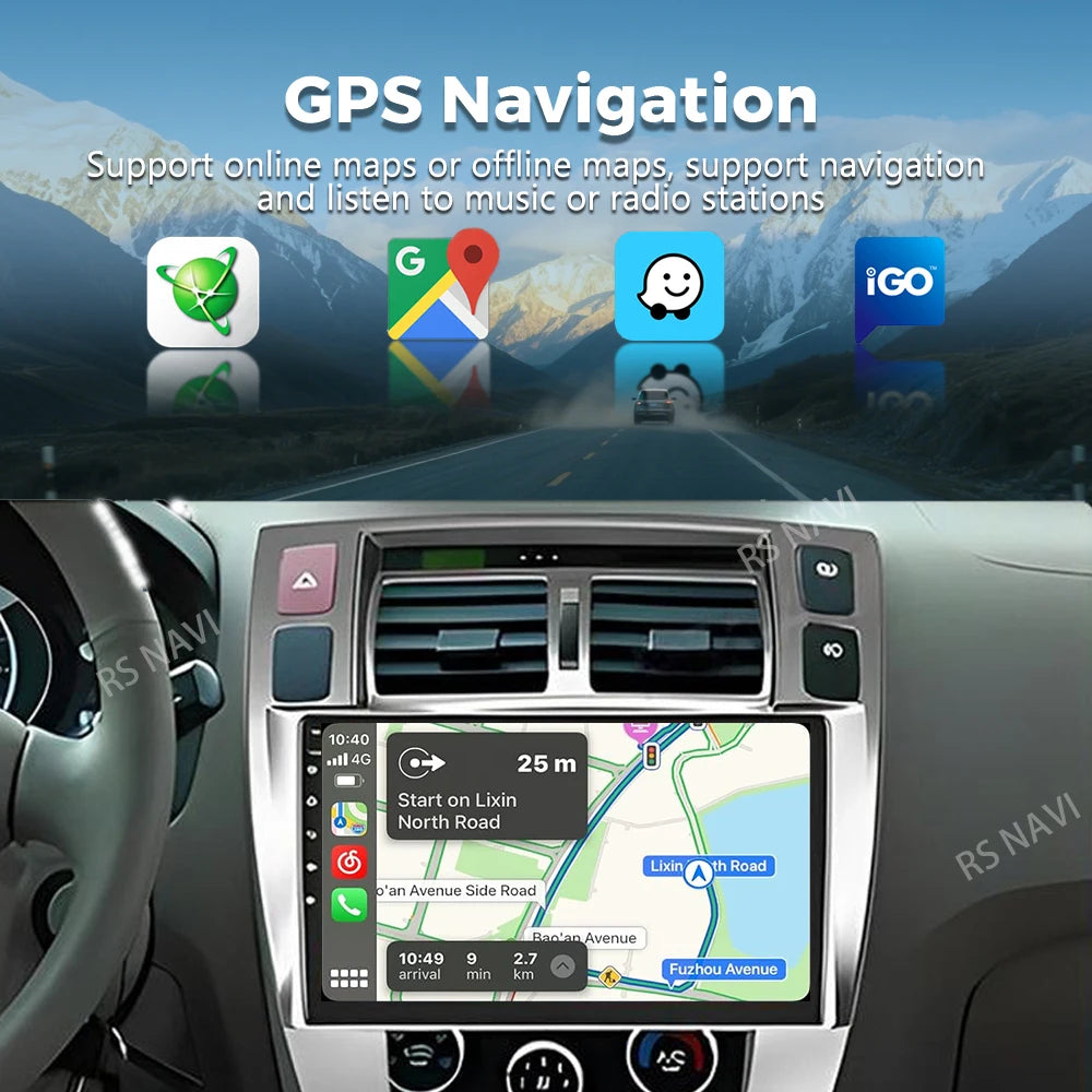Android 16 For Hyundai Tucson 1 2004 - 2009 LHD 2K QLED Android Car Radio Multimedia Video