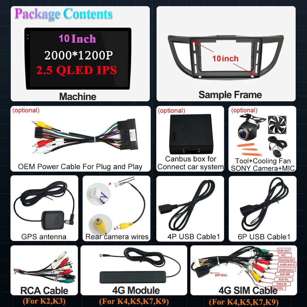 Android 16 For Honda Crv Cr-v 4 Rm Re 2012 2013 2014 2015 2016 Navigation Gps Android Auto | AUTOKITSHOP