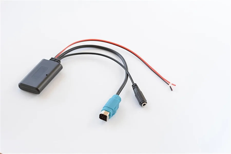 Bluetooth AUX Cable Adapter Wireless Microphone Handsfree Adapter for Alpine KCE-237B CDE-