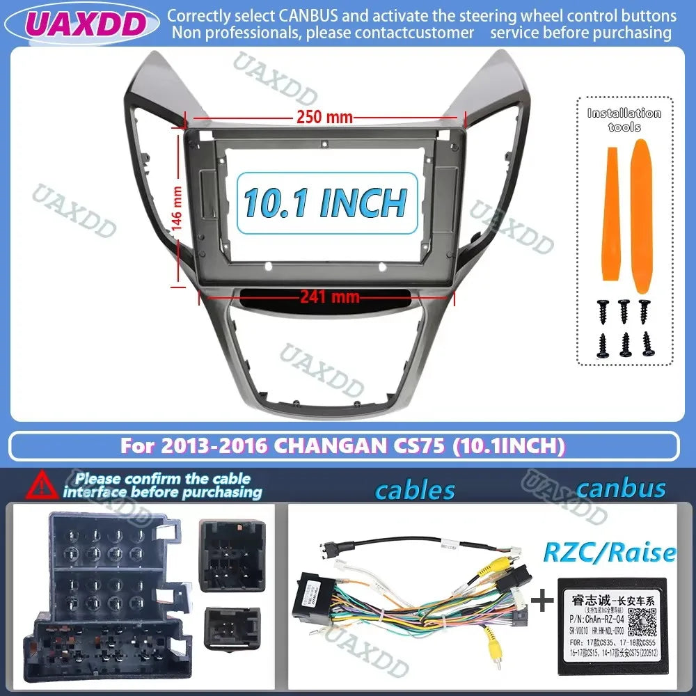 10.1 Inch Car Fascia Frame Adapter For Chana Changan CS75 2013-2016 Android Radio Dash Fit