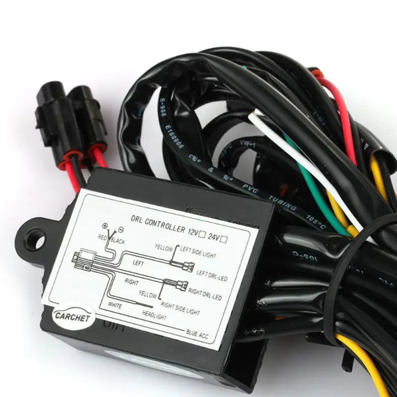 Rockeybright 1-2 LED Daytime Running DRL Fog Light Relay Harness Control On Off Dimmer Car