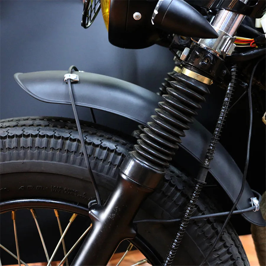 1X Matte Black Metal Motorcycle Front Fender Mudguard Cover Mud Guard Protector