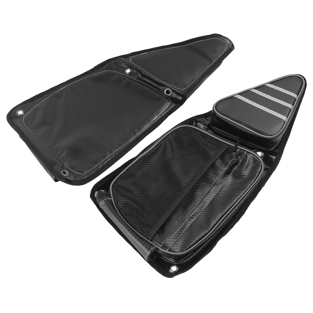 Heavy Duty Black Front Side Door Storage Knee Pad Bag for UTV Polaris RZR XP 1000 900 S Left & R - Automotive LED Light