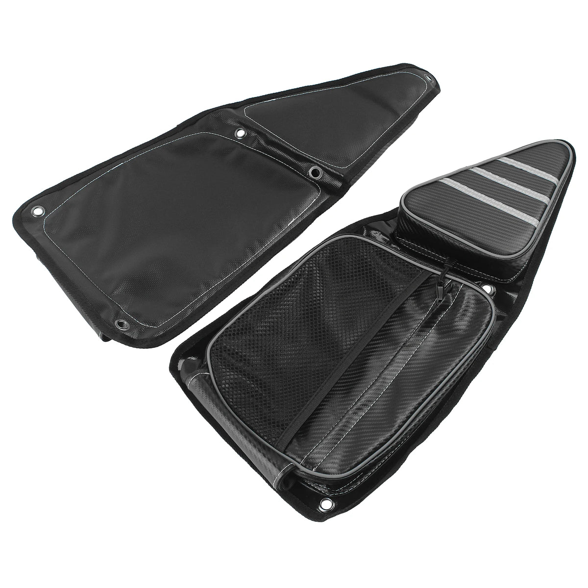Heavy Duty Black Front Side Door Storage Knee Pad Bag for UTV Polaris RZR XP 1000 900 S Left & R - Automotive LED Light