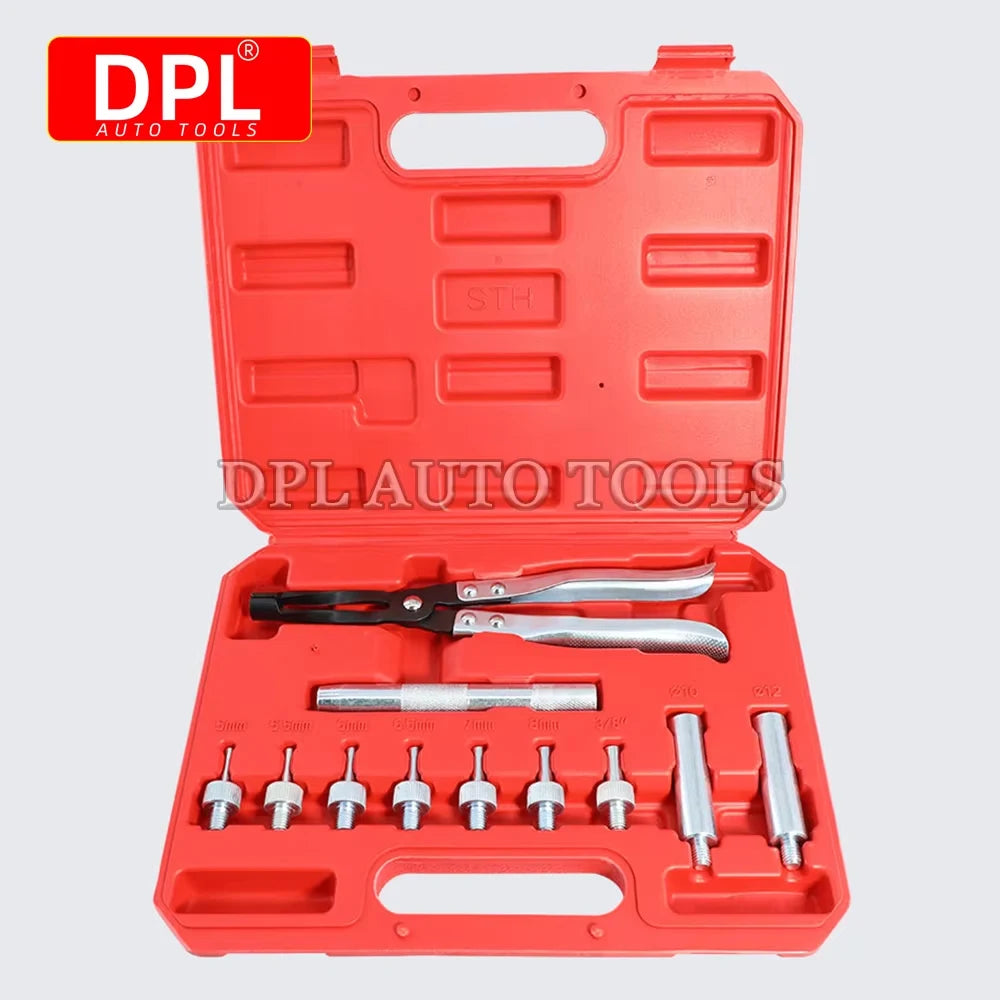 Comprehensive Valve Stem Seal Tool Set - 11PC with Pliers & Size Adapters for Full Repair - Automotive LED Light
