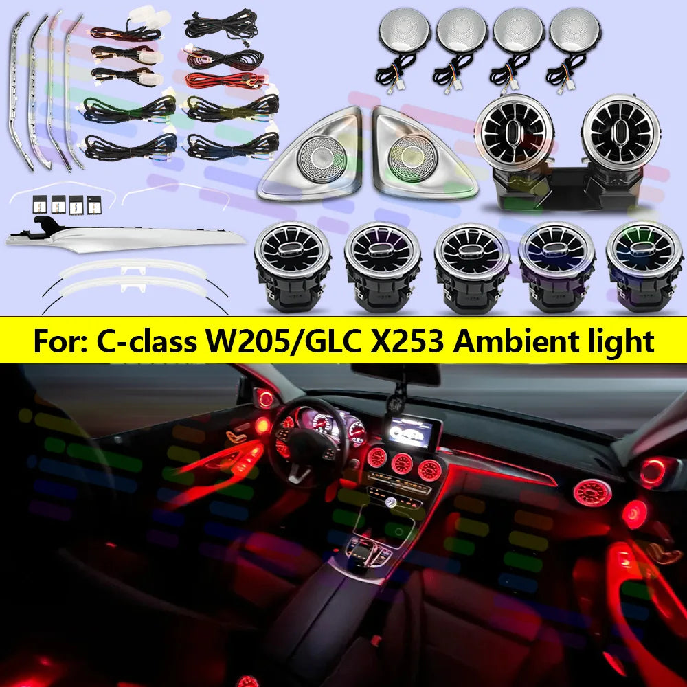 RGB - Ambient Light - for Mercedes-Benz W205 C43 C63 - Car Interior Lighting | AUTOKITSHOP