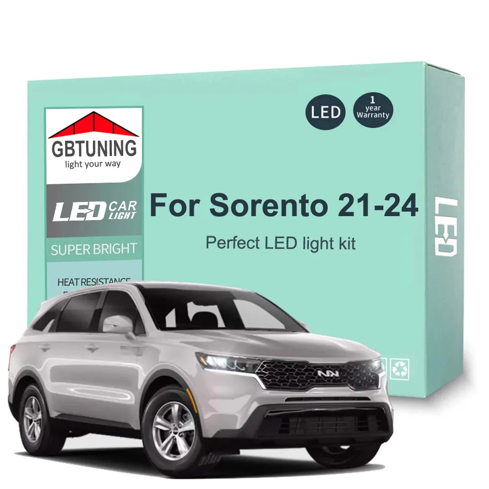 10-Piece LED Interior Light Kit for New KIA Sorento MK4 4 IV MQ4 - Canbus Error-Free Bulbs | AUTOKITSHOP
