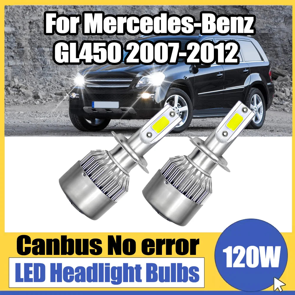 120W High Power Truck Headlamp 6000K White 20000LM Canbus No error H7 LED Headlight Bulbs